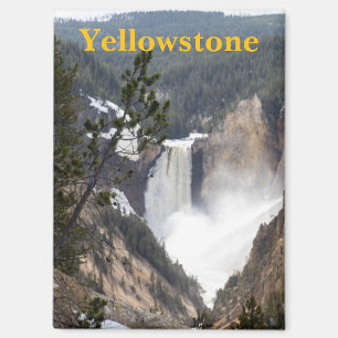 Yellowstone Nationalpark Magnet für Wasserfall