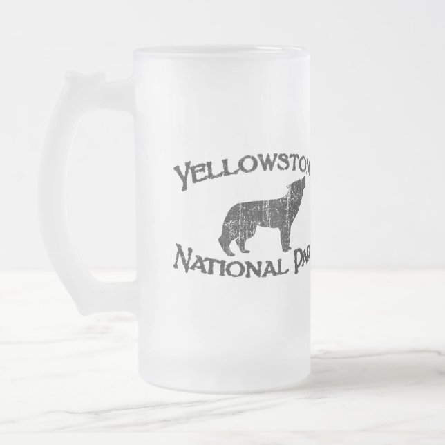 Yellowstone Nationalpark Mattglas Bierglas (Links)