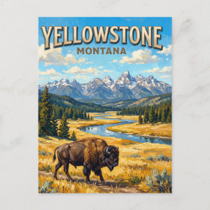 Yellowstone-Nationalpark Montana Postkarte