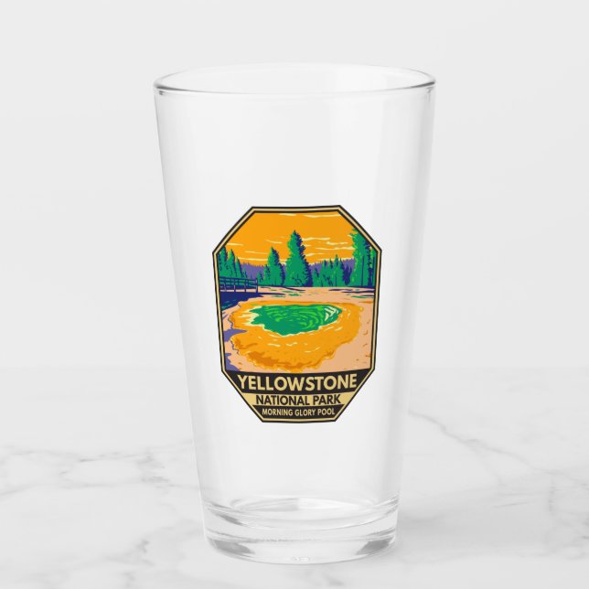 Yellowstone Nationalpark Morgenröte Glas (Vorderseite)