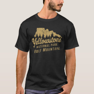 Yellowstone Nationalpark Mountains Vintag T-Shirt