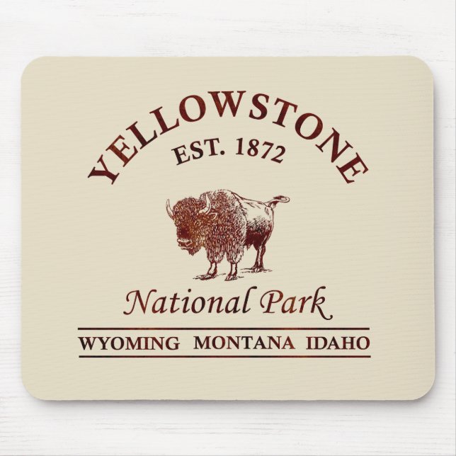 Yellowstone Nationalpark Mousepad (Vorne)