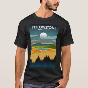 Yellowstone Nationalpark Night Sky Stars Reisen P T-Shirt