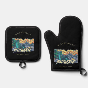 Yellowstone-Nationalpark Ofenhandschuh & Topflappen-Set
