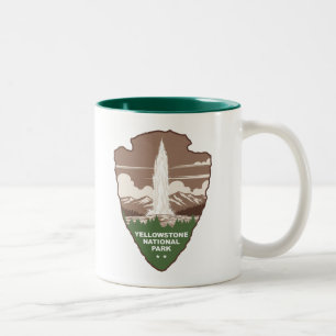 Yellowstone-Nationalpark Old Faithful Arrowhead Zweifarbige Tasse