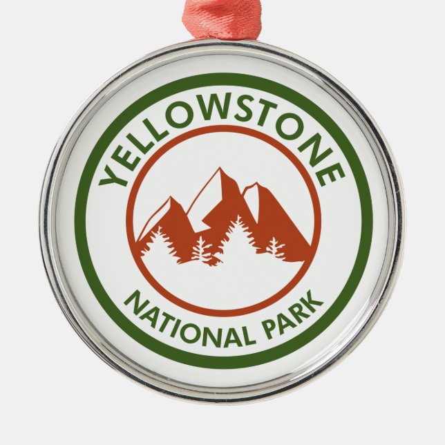Yellowstone-Nationalpark Ornament Aus Metall (Vorne)