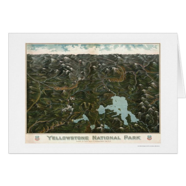 Yellowstone Nationalpark Plakat 1902 (Vorderseite (Horizontal))