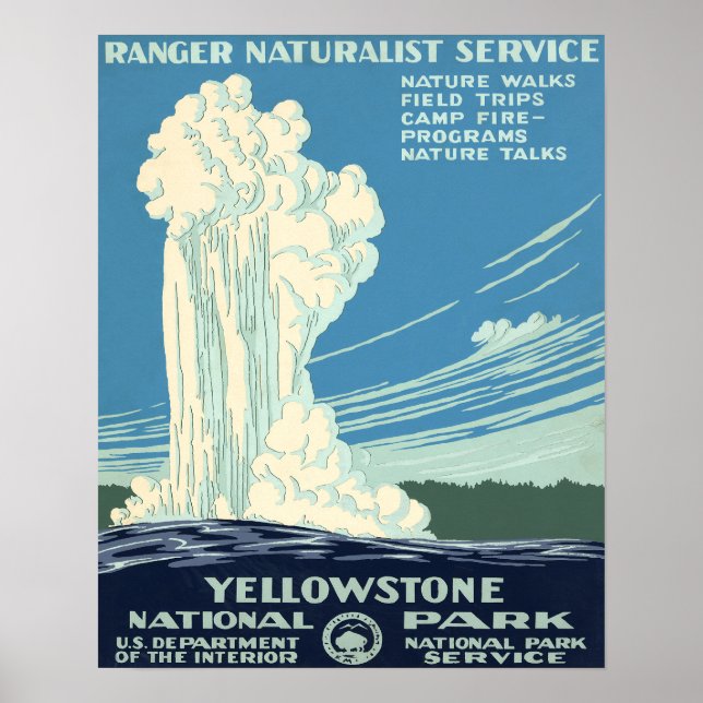 Yellowstone-Nationalpark Poster (Vorne)