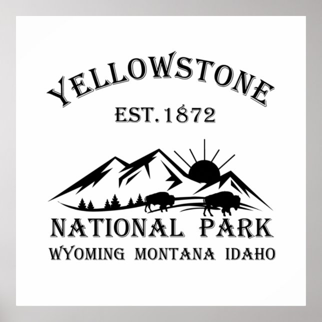 Yellowstone Nationalpark Poster (Vorne)