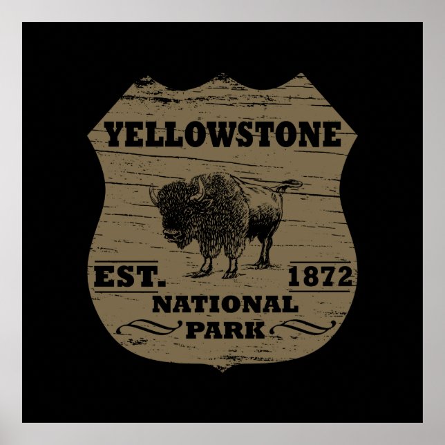 Yellowstone Nationalpark Poster (Vorne)