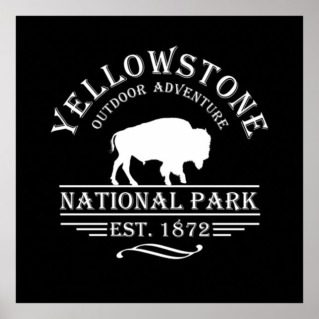 Yellowstone Nationalpark Poster (Vorne)