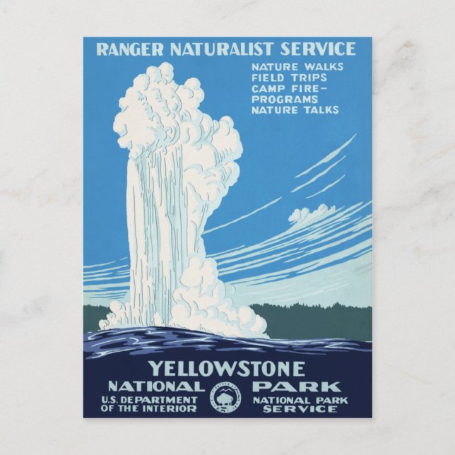 Yellowstone-Nationalpark Postkarte (Vorderseite)