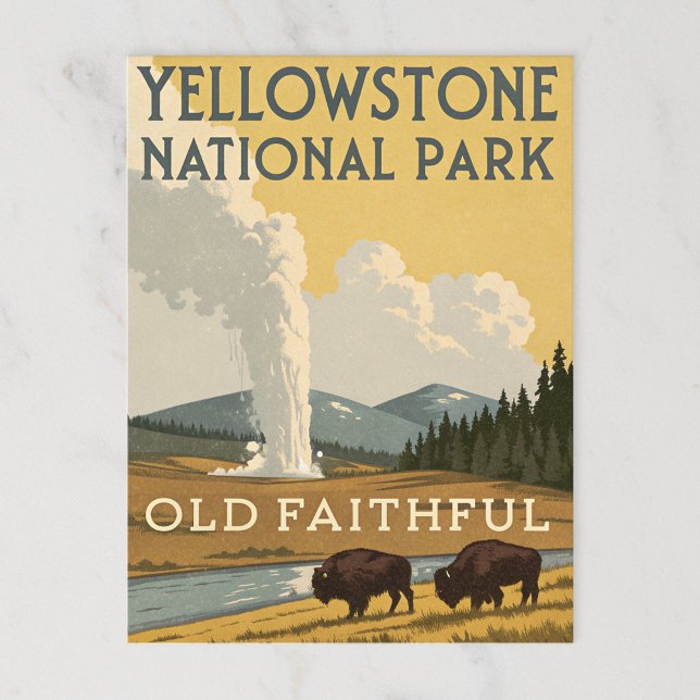 Yellowstone-Nationalpark Postkarte (Von Creator hochgeladen)