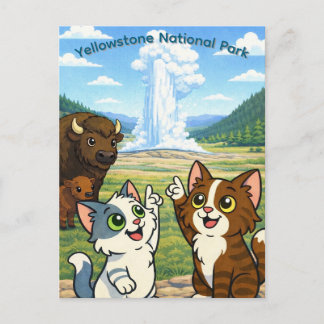 Yellowstone-Nationalpark-Postkarte Postkarte