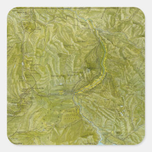 Yellowstone-Nationalpark Quadratischer Aufkleber
