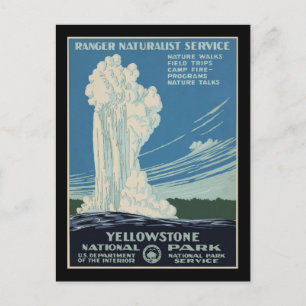 Yellowstone Nationalpark-Ranger Postkarte