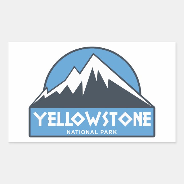 Yellowstone-Nationalpark Rechteckiger Aufkleber (Vorderseite)