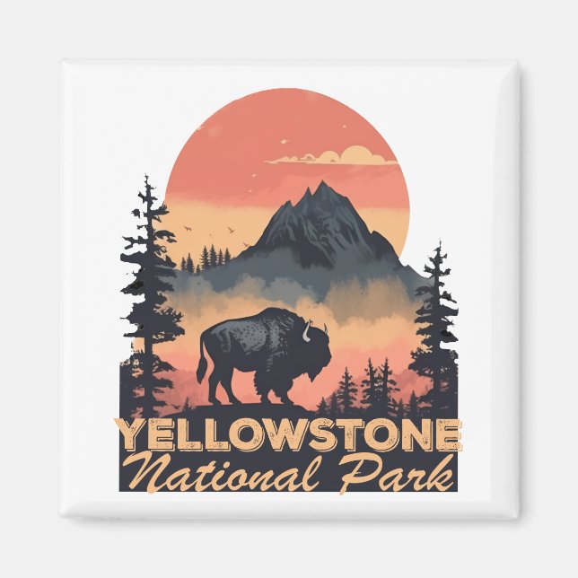 Yellowstone Nationalpark Reisen Magnet (Vorne)