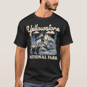 Yellowstone Nationalpark Retro gestört T-Shirt