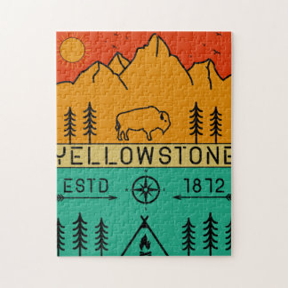 Yellowstone Nationalpark Retro Wyoming USA Bison