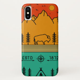 Yellowstone Nationalpark Retro Wyoming USA Bison Case-Mate iPhone Hülle
