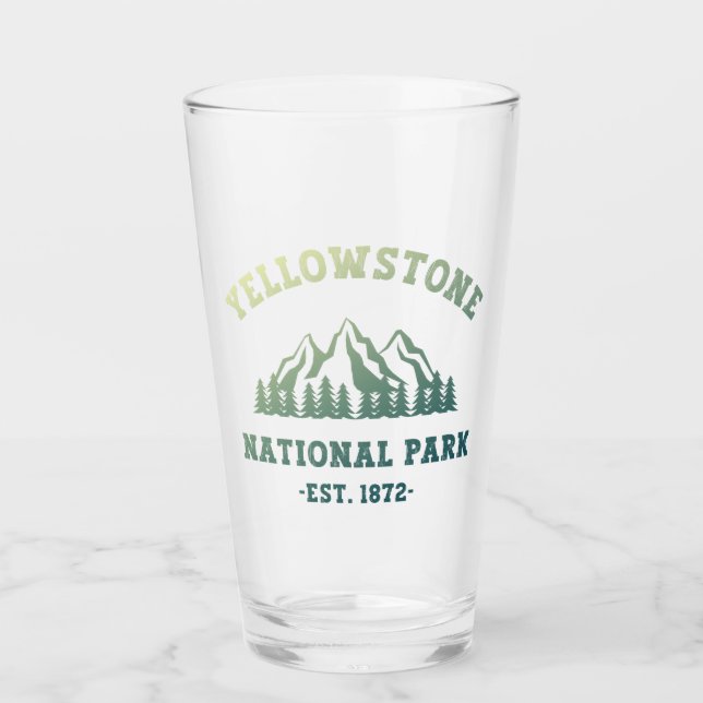 Yellowstone Nationalpark Rodelbahn Camping Glas (Vorderseite)