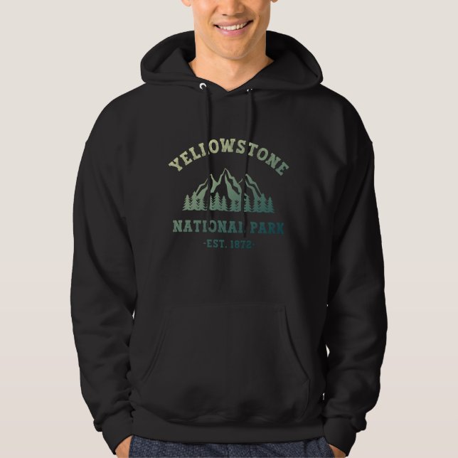 Yellowstone Nationalpark Rodelbahn Camping Hoodie (Vorderseite)