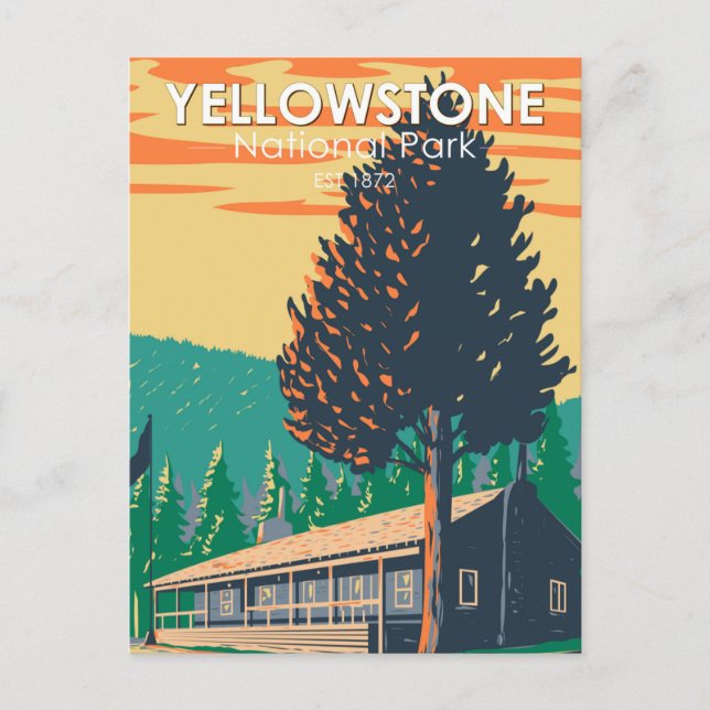 Yellowstone Nationalpark Roosevelt Lodge Cabins Postkarte (Vorderseite)
