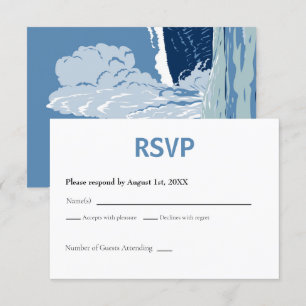 Yellowstone Nationalpark RSVP Card Retro Karte