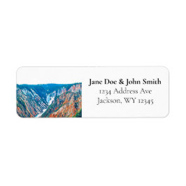 Yellowstone Nationalpark-Rücksendeadressen-Aufkleb