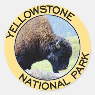 Yellowstone-Nationalpark Runder Aufkleber