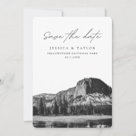 Yellowstone Nationalpark Save the Date Wedding Einladung