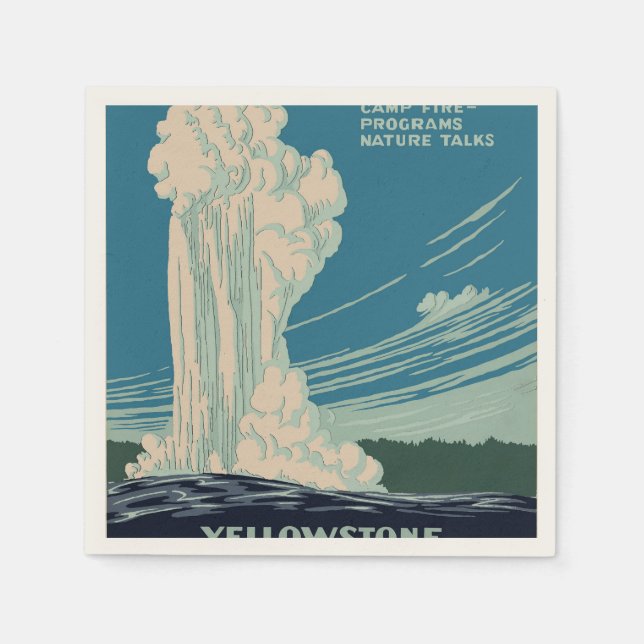 Yellowstone-Nationalpark Serviette (Vorderseite)