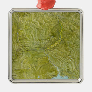 Yellowstone Nationalpark Silbernes Ornament