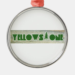 Yellowstone-Nationalpark Silbernes Ornament