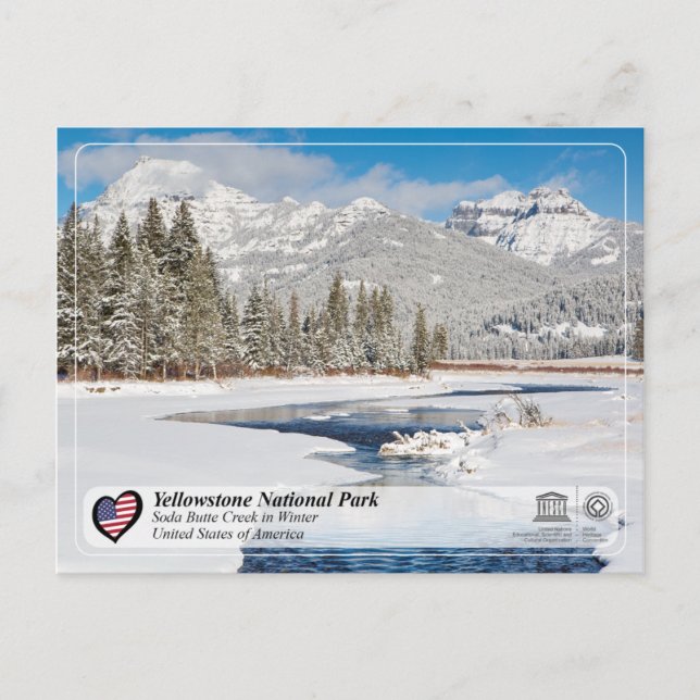 Yellowstone Nationalpark - Soda Butte Creek Postkarte (Vorderseite)