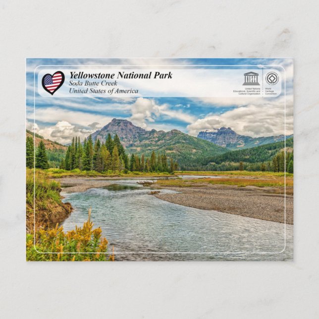Yellowstone Nationalpark - Soda Butte Creek Postkarte (Vorderseite)