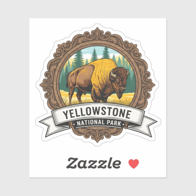 Yellowstone Nationalpark Souvenir Aufkleber (Blatt)