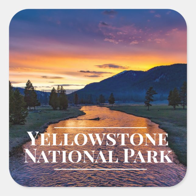 Yellowstone Nationalpark Stickers (Vorderseite)