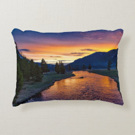 Yellowstone Nationalpark Sunset Dekokissen