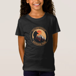 Yellowstone Nationalpark, Sunset Wolf Art, Circle T-Shirt