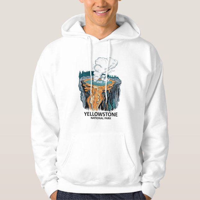 Yellowstone Nationalpark Supervulkan Hoodie (Vorderseite)