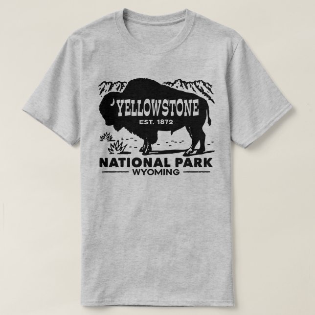 Yellowstone-Nationalpark T-Shirt (Design vorne)