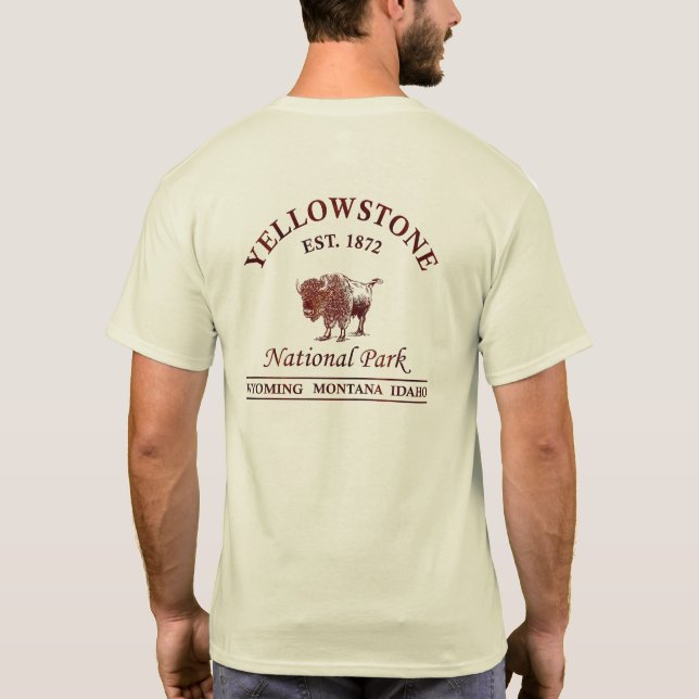 Yellowstone Nationalpark T-Shirt (Rückseite)