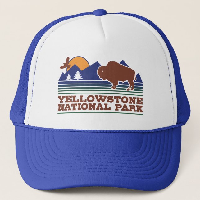 Yellowstone-Nationalpark Truckerkappe (Vorderseite)