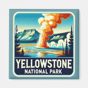 Yellowstone Nationalpark Untersetzer Stone Magnet