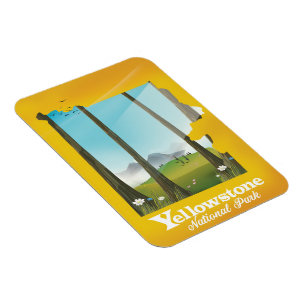 Yellowstone-Nationalpark-Urlaubsposter. Magnet