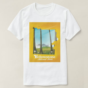 Yellowstone-Nationalpark-Urlaubsposter. T-Shirt