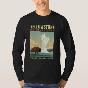 Yellowstone Nationalpark USA Camping Wandern Vinta T-Shirt