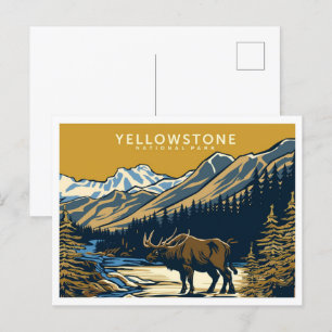 Yellowstone Nationalpark Vereinigte Staaten Reise Postkarte